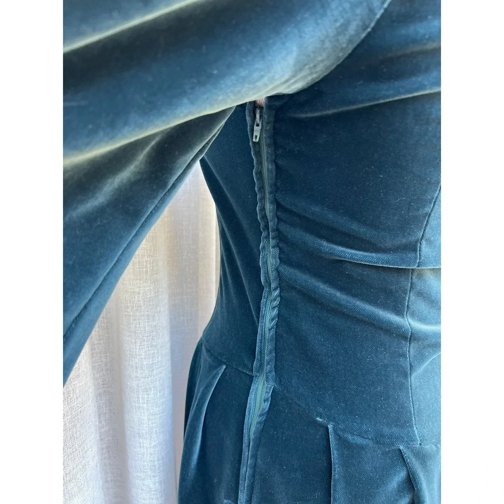 Vintage Laura Ashley Victorian Style Velvet long sleeve Dress - Picture 5 of 10